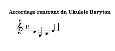 accord rentrant du ukulele baryton
