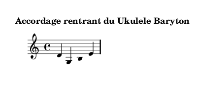 accord rentrant de l'ukulélé baryton