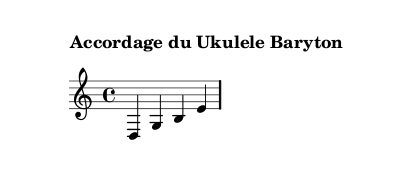 accord de l'ukulélé baryton