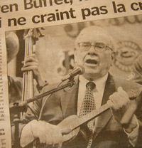 Warren Buffet dans le parisien