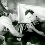 Cliff Edwards and Buster Keaton in Doughboys (c) MGM 1930 